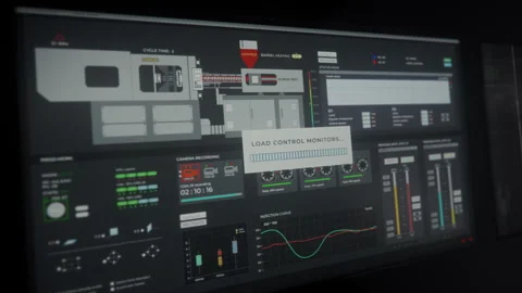 Engineering system ui displaying the eco material processing on a screen Stock Footage 246829945