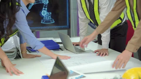 engineering team is brainstorming to hel... | Stock Video | Pond5