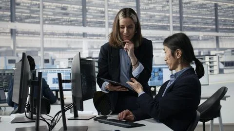 Engineering team doing semiconductors prototyping with artificial intelligence Stock Photos