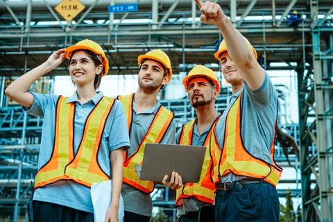 Engineering teamwork concept Stock Photos