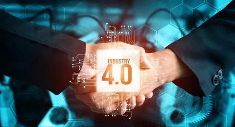 Engineering technology and industry 4.0 smart factory concept 写真素材