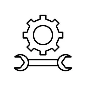 Engineering Tool Icon for Technical Equipment, Construction Projects, and M.. Stock Illustration