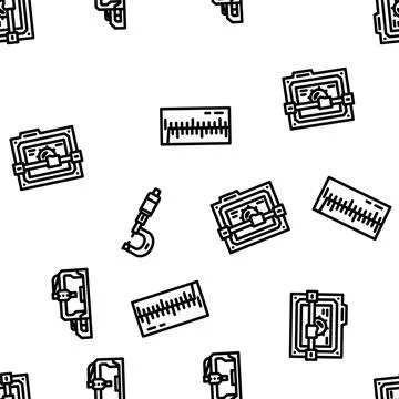 Engineering tool work equipment vector seamless pattern Stockillustratie