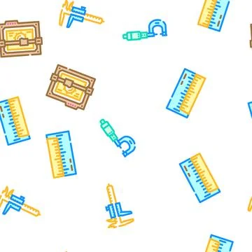 Engineering tool work equipment vector seamless pattern イラスト素材