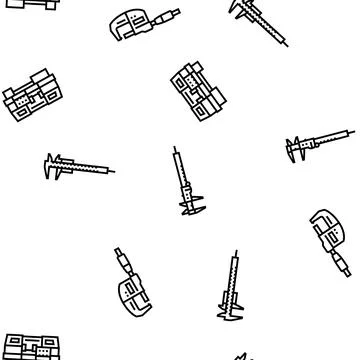 Engineering tool work wrench vector seamless pattern イラスト素材