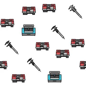 Engineering tool work wrench vector seamless pattern Stockillustratie