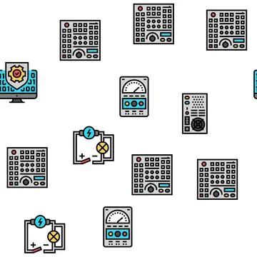 Engineering tool work wrench vector seamless pattern イラスト素材