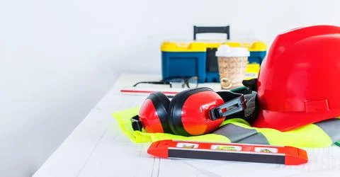 Engineering tools and construction concept. Foto stock