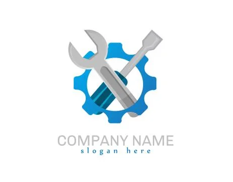 Engineering tools logo Stock Illustration