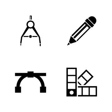 Engineering tools. Simple Related Vector Icons Stock Illustration