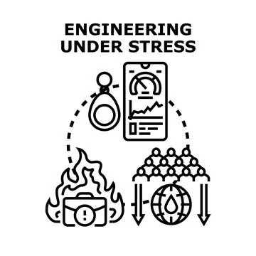 Engineering under stress developing solutions for company problems Stock Illustration