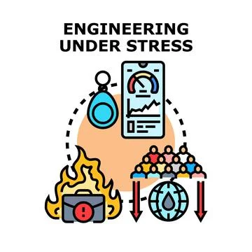 Engineering under stress developing solutions for company problems Illustrazione stock
