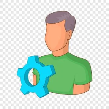 Engineering vacancy icon, cartoon style Ilustración de archivo