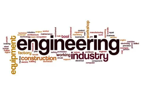 Engineering word cloud concept Illustrazione stock