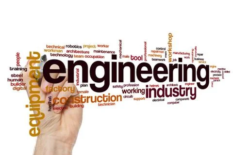 Engineering word cloud concept Stockillustratie