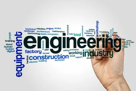 Engineering word cloud concept Stock Illustration