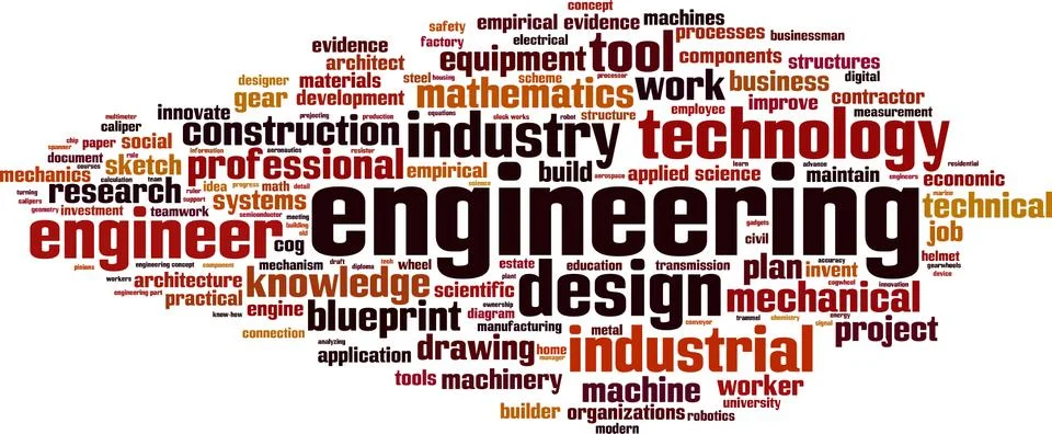 Engineering word cloud Illustrazione stock