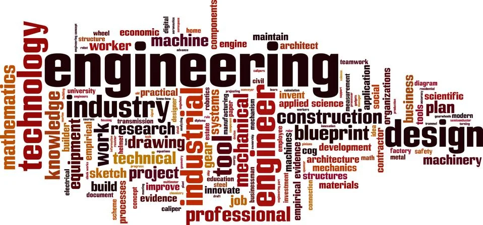 Engineering word cloud Stock Illustration