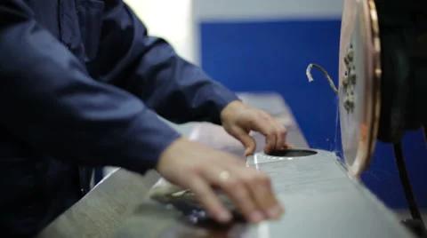 Engineering works for the machine Stock Footage 68030653