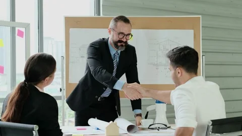 Engineers and architects work on planning, measuring, building patterns, blue Stock Footage 153650030