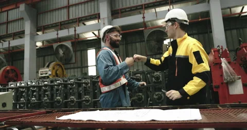 Engineers and technicians are overseeing mechanical maintenance project Stock Footage 254540075