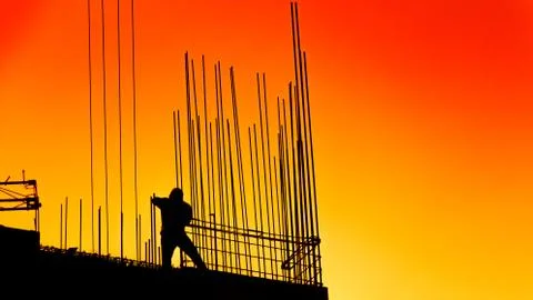 Engineers are consulting before ordering construction work on site. Construct Stock Photos