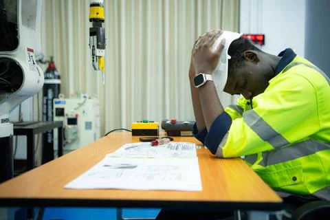 Engineers assembled and tested the functionality of a robotic arm utilized... 写真素材