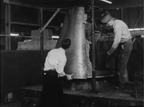 Engineers assembling Big Joe Capsule for Mercury Spacecraft at NASA Lewis Stock Footage 262065382