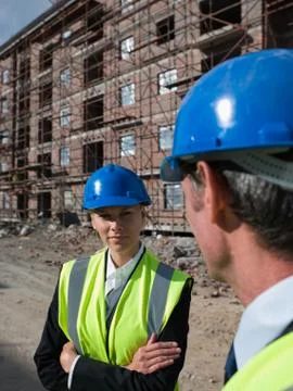 Engineers on building site Fotos de archivo
