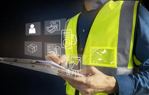 Engineers check the correctness of work and check the safety of products, p.. Stock Photos
