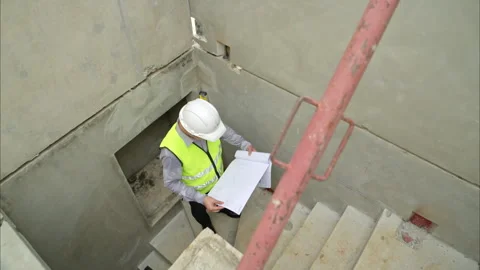 Engineers construction projects inspect and supervise the construction Stock Footage 309940860