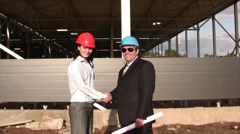 Engineers on construction site Stockbeeldmateriaal 1848049