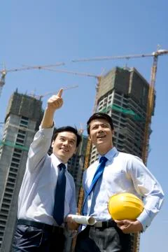 Engineers at a construction site Stock-Fotos
