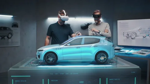 Engineers develop an eco-friendly car 스톡 동영상 220020685