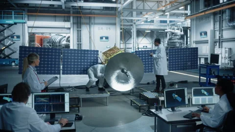 Engineers Develop Satellite Stock Footage 150131811