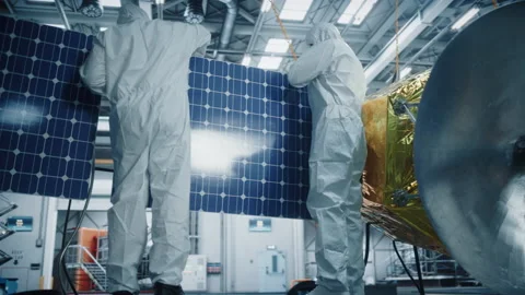 Engineers Develop Satellite 스톡 동영상 150132262