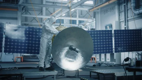 Engineers Develop Satellite 스톡 동영상 150133030