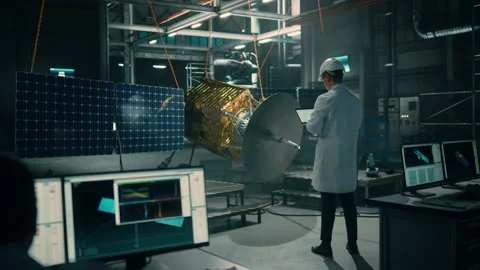 Engineers Develop Satellite 動画素材 150374644