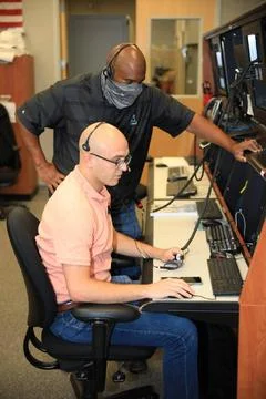 Engineers with Exploration Ground Systems at NASAs Kennedy Space Center i.. Stock Photos