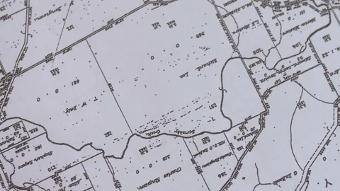 Engineer's hand marking with pencil areas on the map  Video stock 78292523