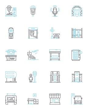 Engineers linear icons set. Innovators, Creators, Problem-solvers, Designers Stock Illustration