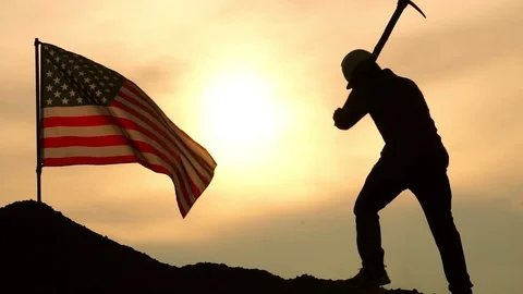 Engineers Man United States with warm light of the sunset Stock Footage 106454805
