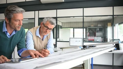Engineers meeting for design project Stock Footage 63361835