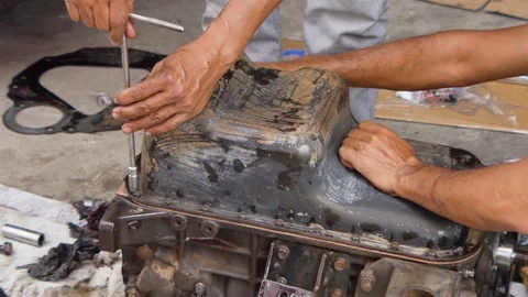 Engineers repair Stock Footage 93882336