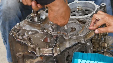 Engineers repair Stock Footage 93882649