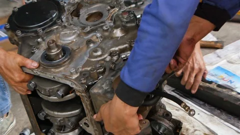 Engineers repair Stock Footage 93882952