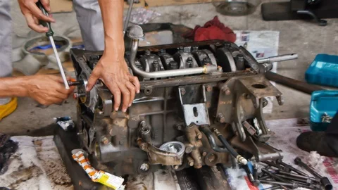 Engineers repair Stock Footage 93883122