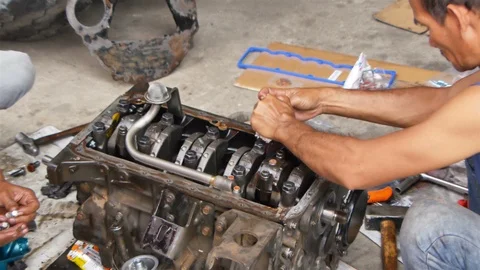 Engineers repair Stock Footage 93883185