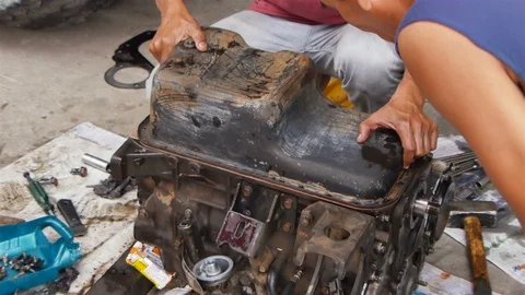 Engineers repair Stock Footage 93883234