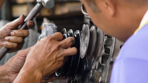 Engineers repair Stock Footage 93883599